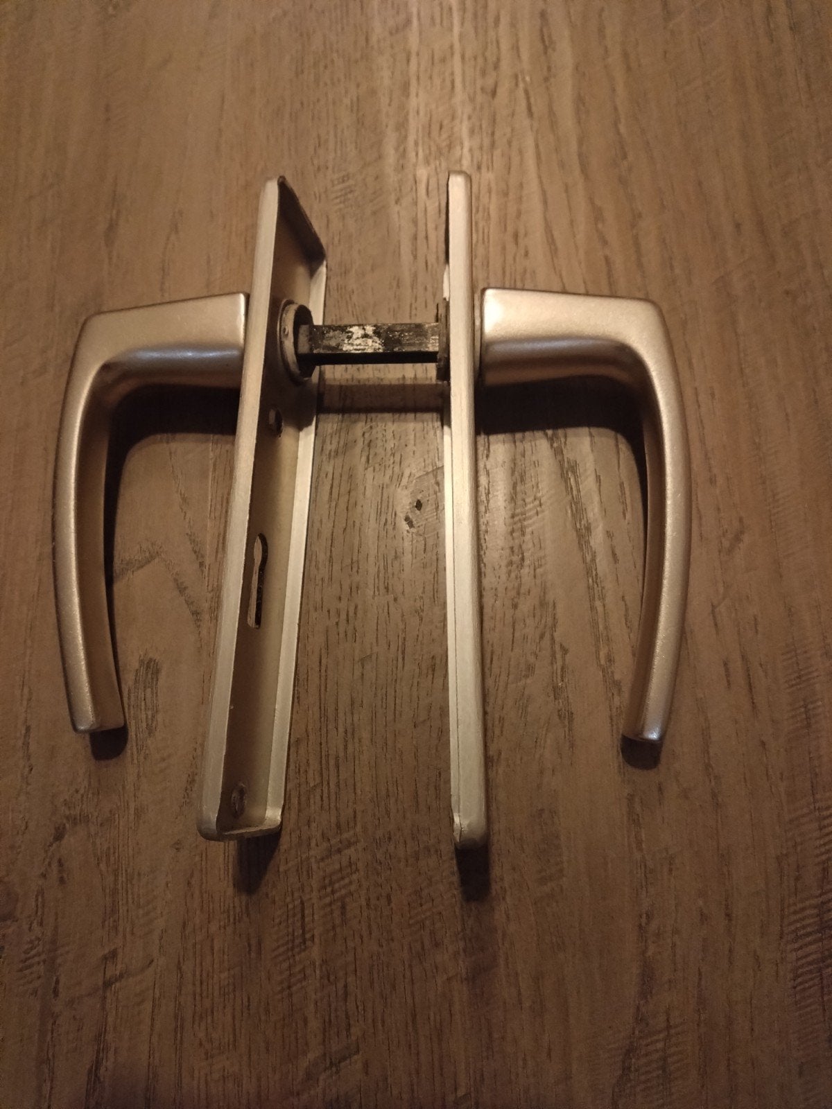Deurklinken set - Geborsteld RVS look, Ophalen of Verzenden