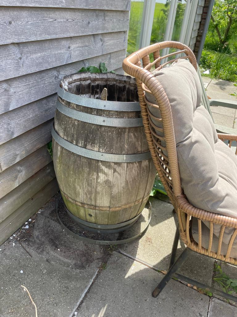 Houten regenton - Authentiek, Tuin en Terras, Regentonnen, 150 liter of meer, Ophalen, Gebruikt, Hout