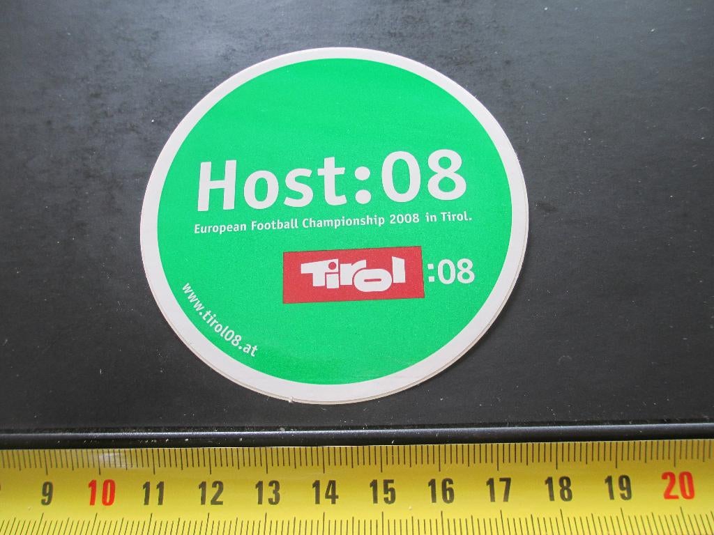 sticker Oostenrijk Zwitserland Host: 08 Tirol Football champ, Verzamelen, Stickers, Zo goed als nieuw, Ophalen