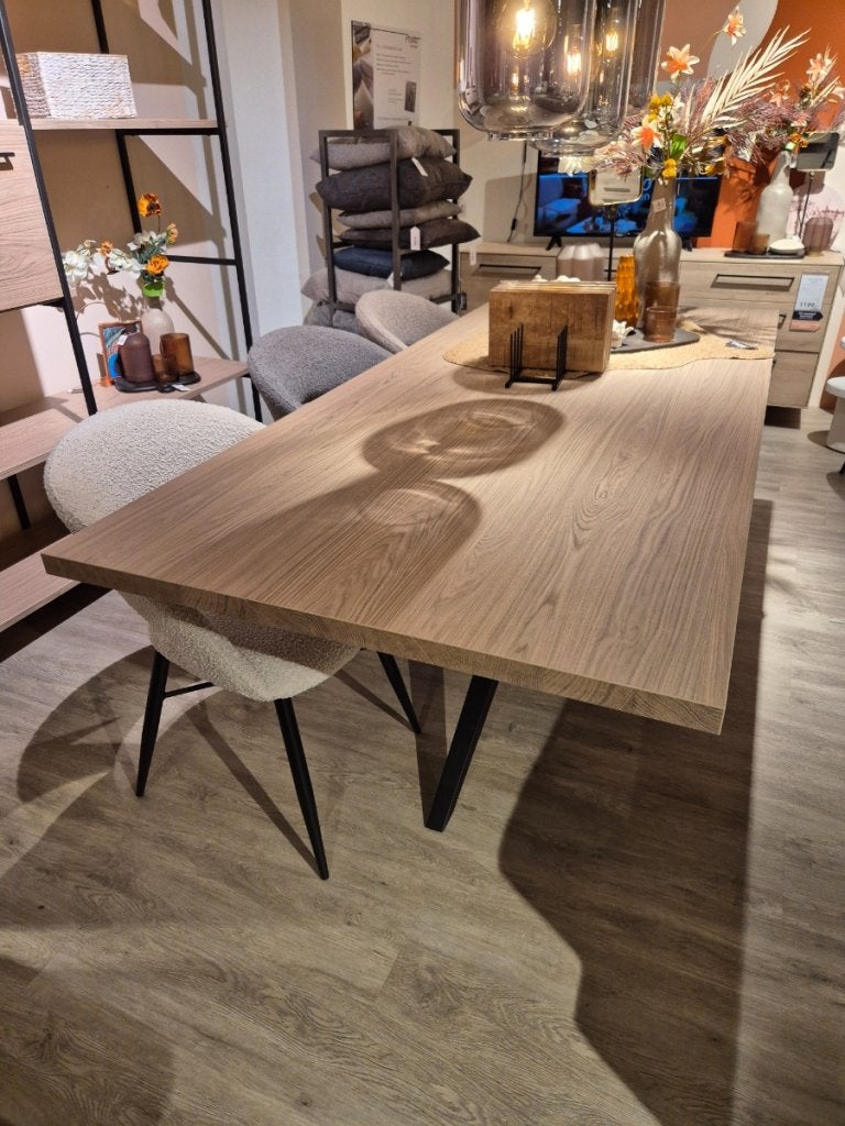 Mascaro eettafel 220x100cm melamine misty oak - Pronto Wonen, Niet ingevuld, Niet ingevuld, Niet ingevuld