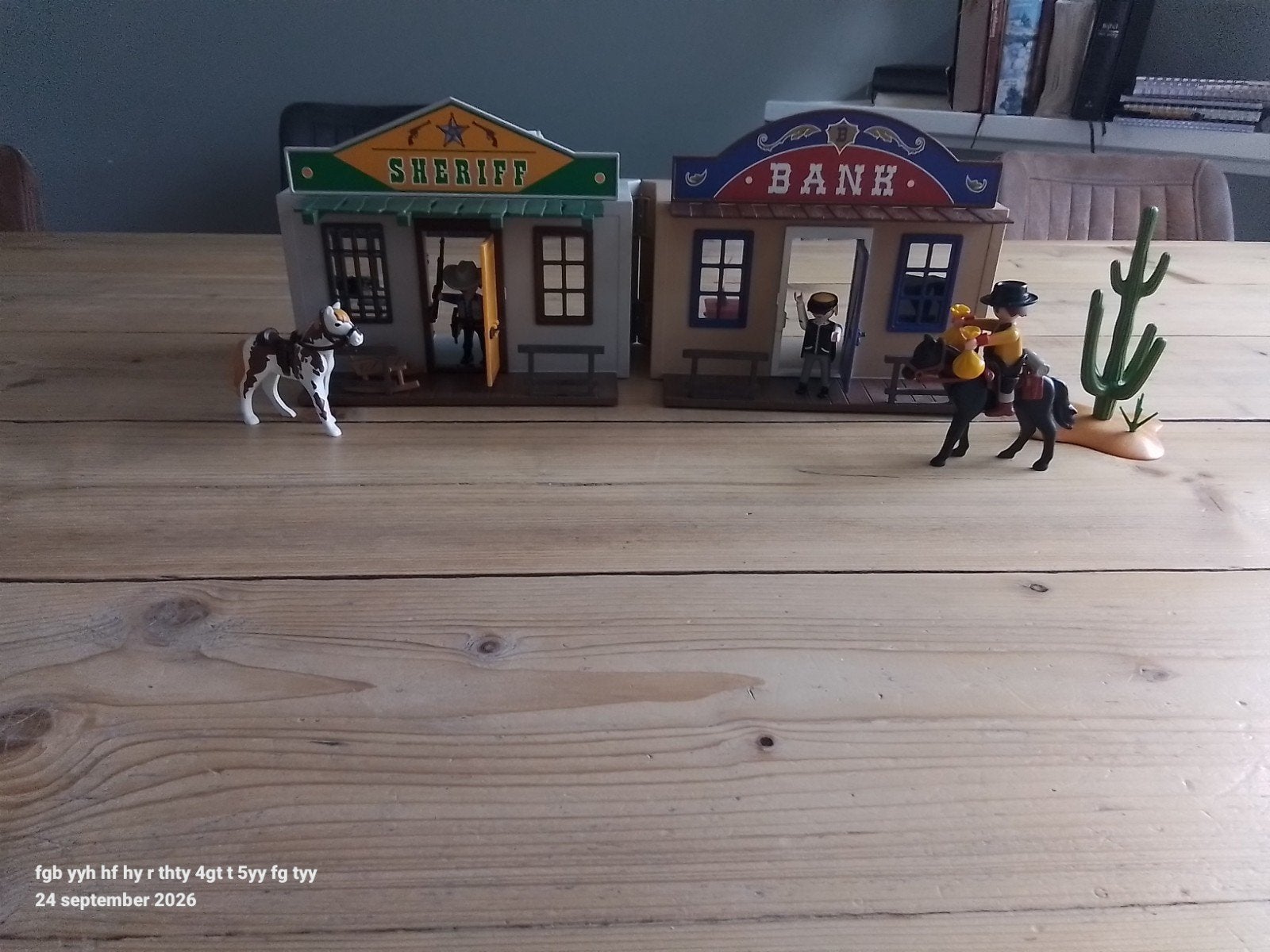 Playmobil Western Sheriffskantoor en Bank Set, Kinderen en Baby's, Gebruikt, Gebouw, Historisch, Ophalen of Verzenden