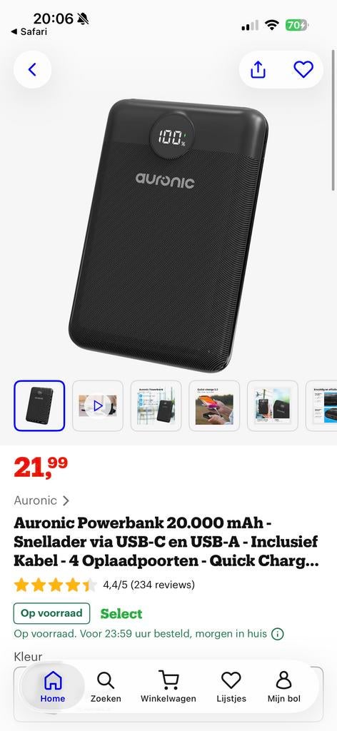 Powerbank 20.000 mAh - Nieuw in doos, !, !, Nieuw, Ophalen of Verzenden