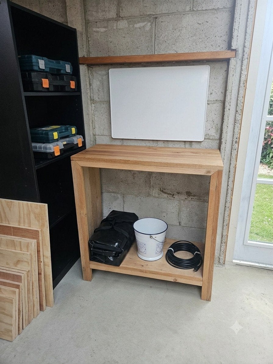 Houten bijzettafel, Gebruikt, Minder dan 50 cm, Modern, Rechthoekig
