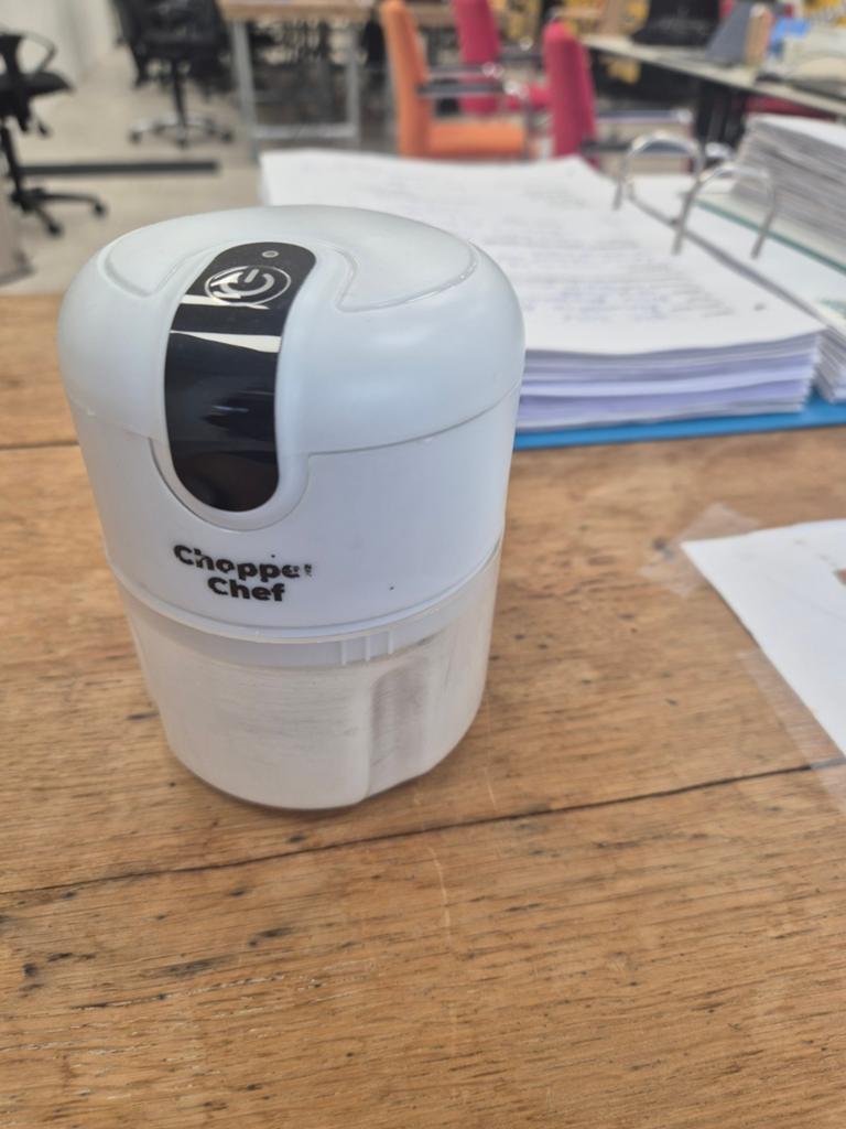 Chopper Chef Mini Hakmolen - Met nieuwe accu, Minder dan 1 liter, Ophalen of Verzenden, Gebruikt, 1 snelheid