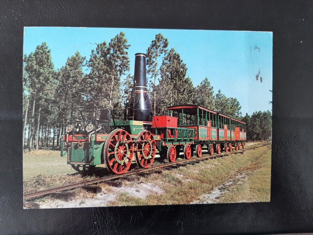 1ste personentrein, Charleston, Zuid Carolina (1830) gelopen, Verzenden, Gebruikt, Trein, Kaart of Prent