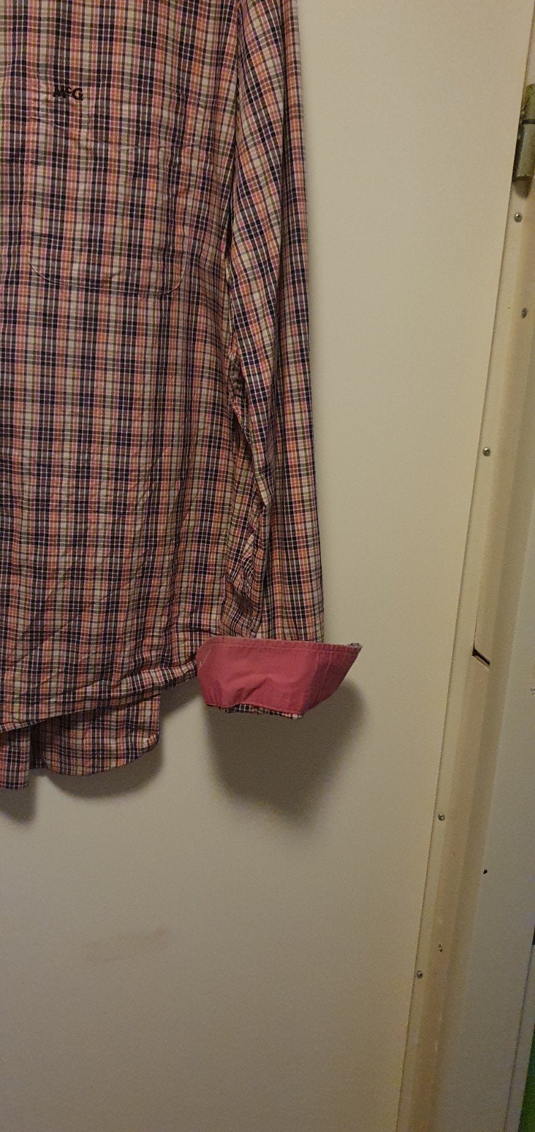 McGregor heren overhemd - rood gestreept en geruit, Kleding | Heren, McGregor, Ophalen of Verzenden, Overige halswijdtes, Gedragen