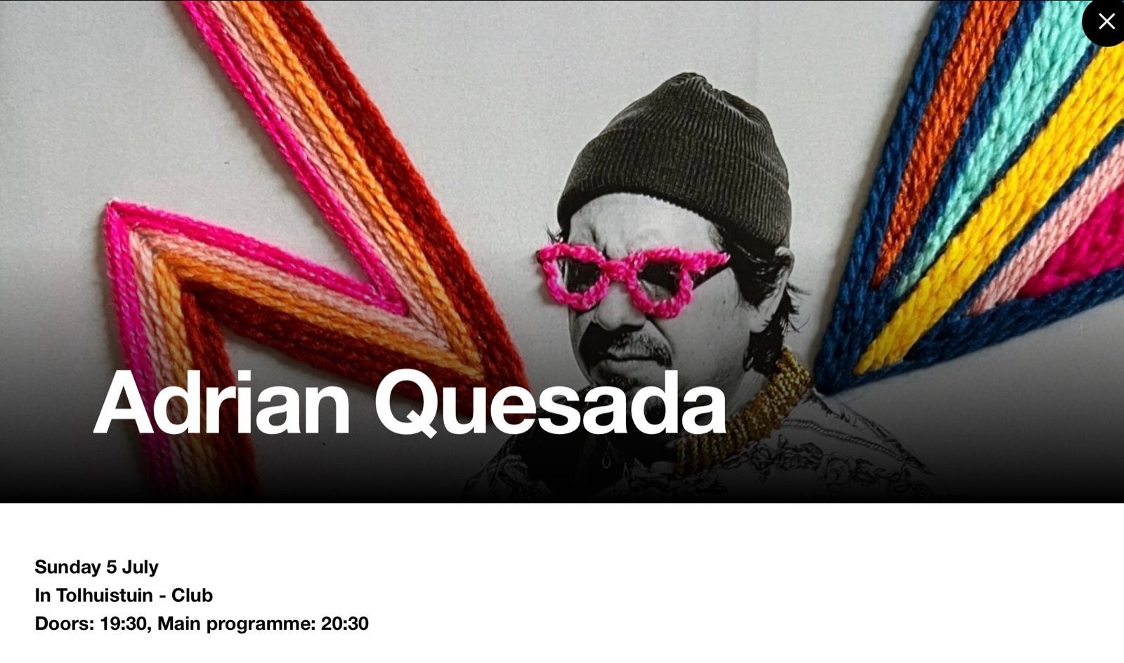 2 concert tickets Adrian Quesada (van Black Pumas) 5 juli, Tickets en Kaartjes, Twee personen, Juli