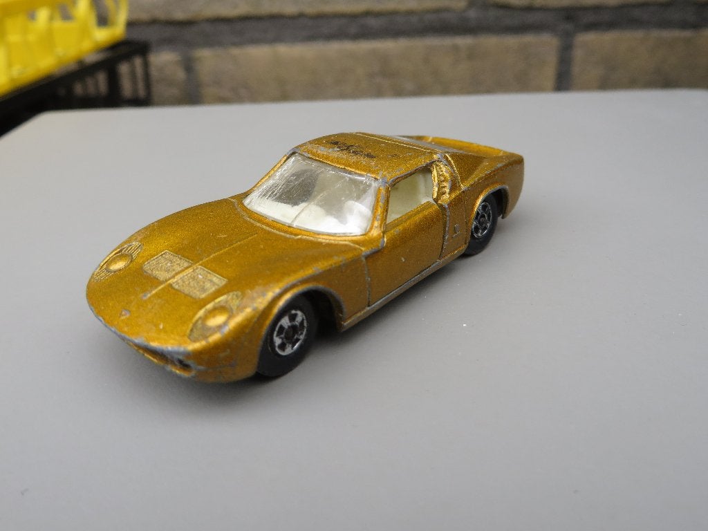 Matchbox Lamborghini Miura goud, Ophalen of Verzenden, Gebruikt, Auto