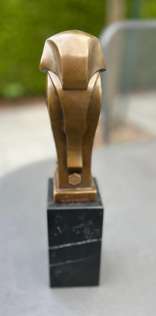 Bronzen beeld van art deco uil. Naar Johan Coenraad Altorf., Art deco, Ophalen of Verzenden, 20 - 50 cm, Beeld