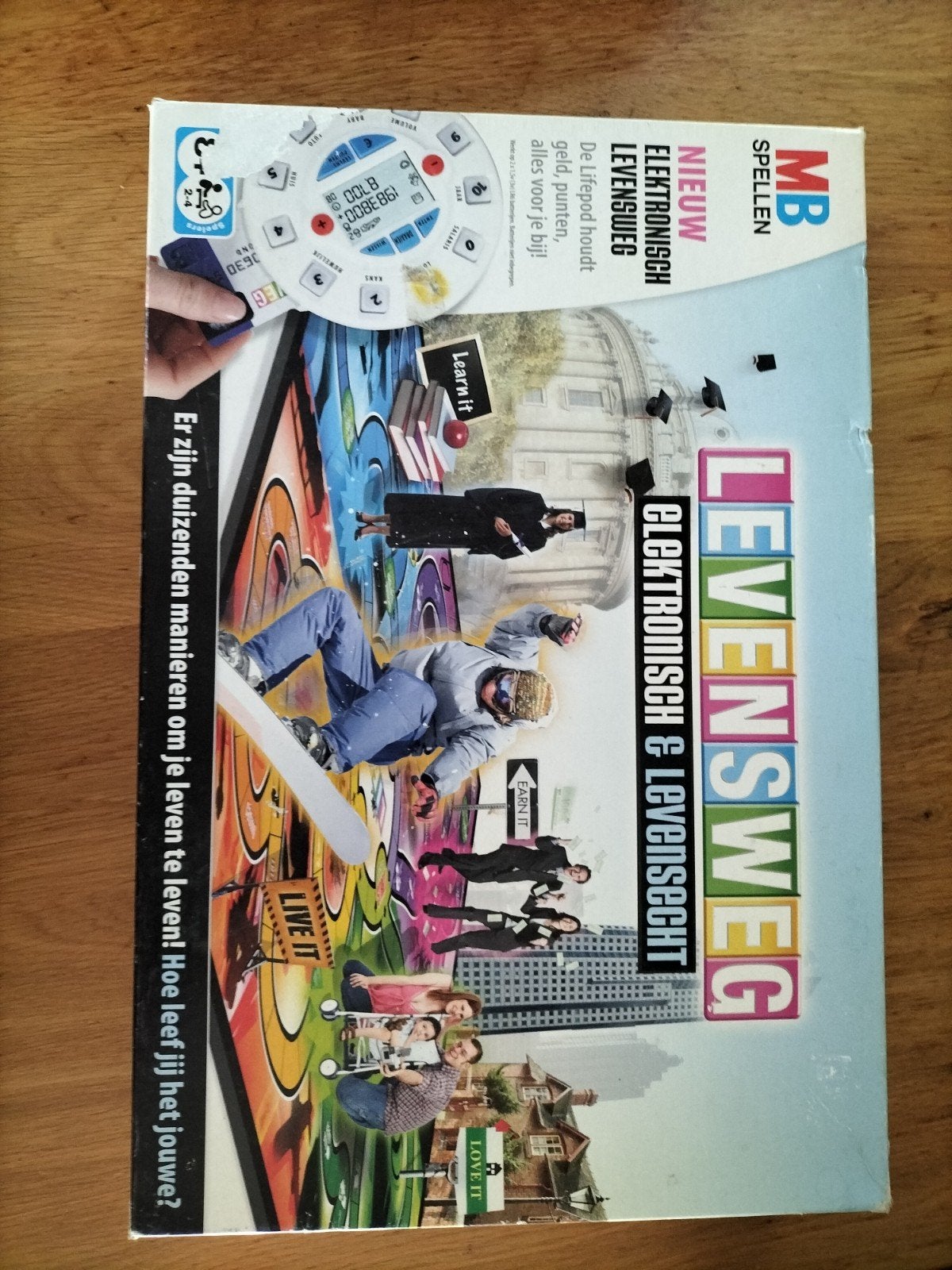 Elektronisch Levensweg Bordspel, Drie of vier spelers, Ophalen, Zo goed als nieuw, MB Spellen