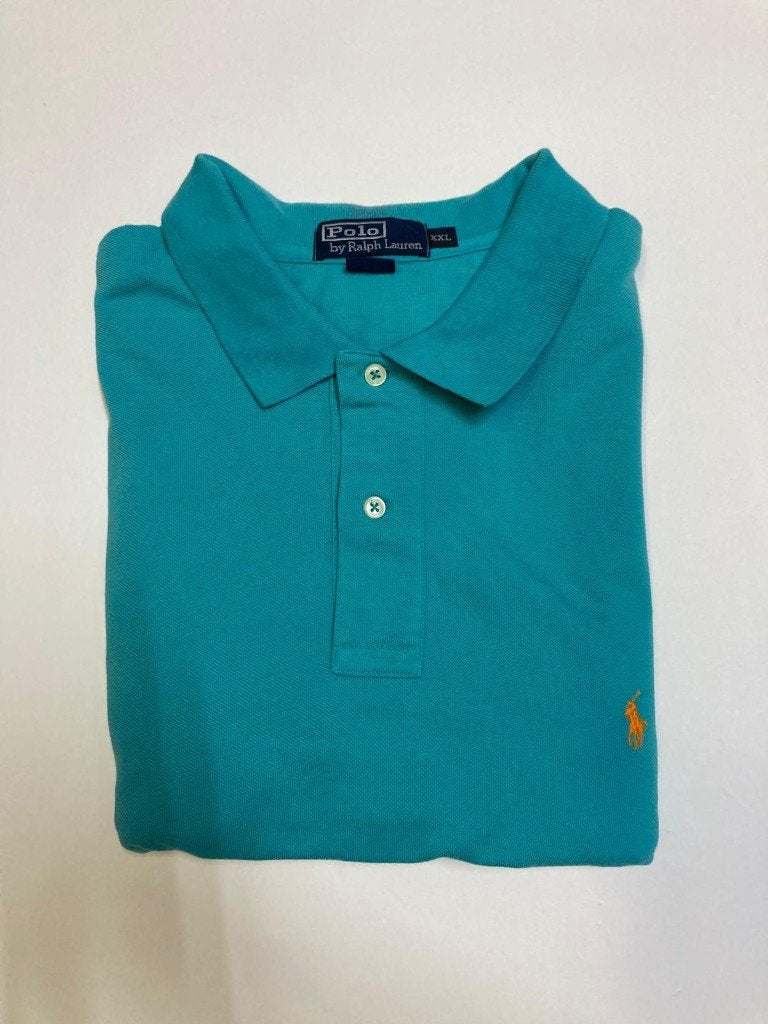 Y2K 2000s Ralph Lauren Polo – XXL - Blue - Orange Pony, Kleding | Heren, Blauw, Ralph Lauren, Overige maten, Ophalen of Verzenden