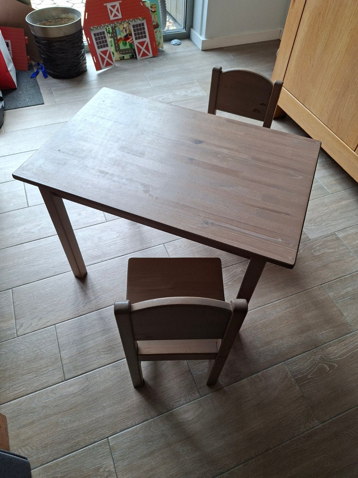 Houten kindertafeltje met twee stoeltjes van de Ikea, Ophalen, Gebruikt, Tafel(s) en Stoel(en)