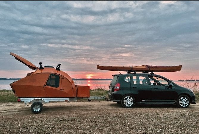 Teardrop camper bouwkit - winterproject!, Caravans en Kamperen, Ophalen, Nieuw