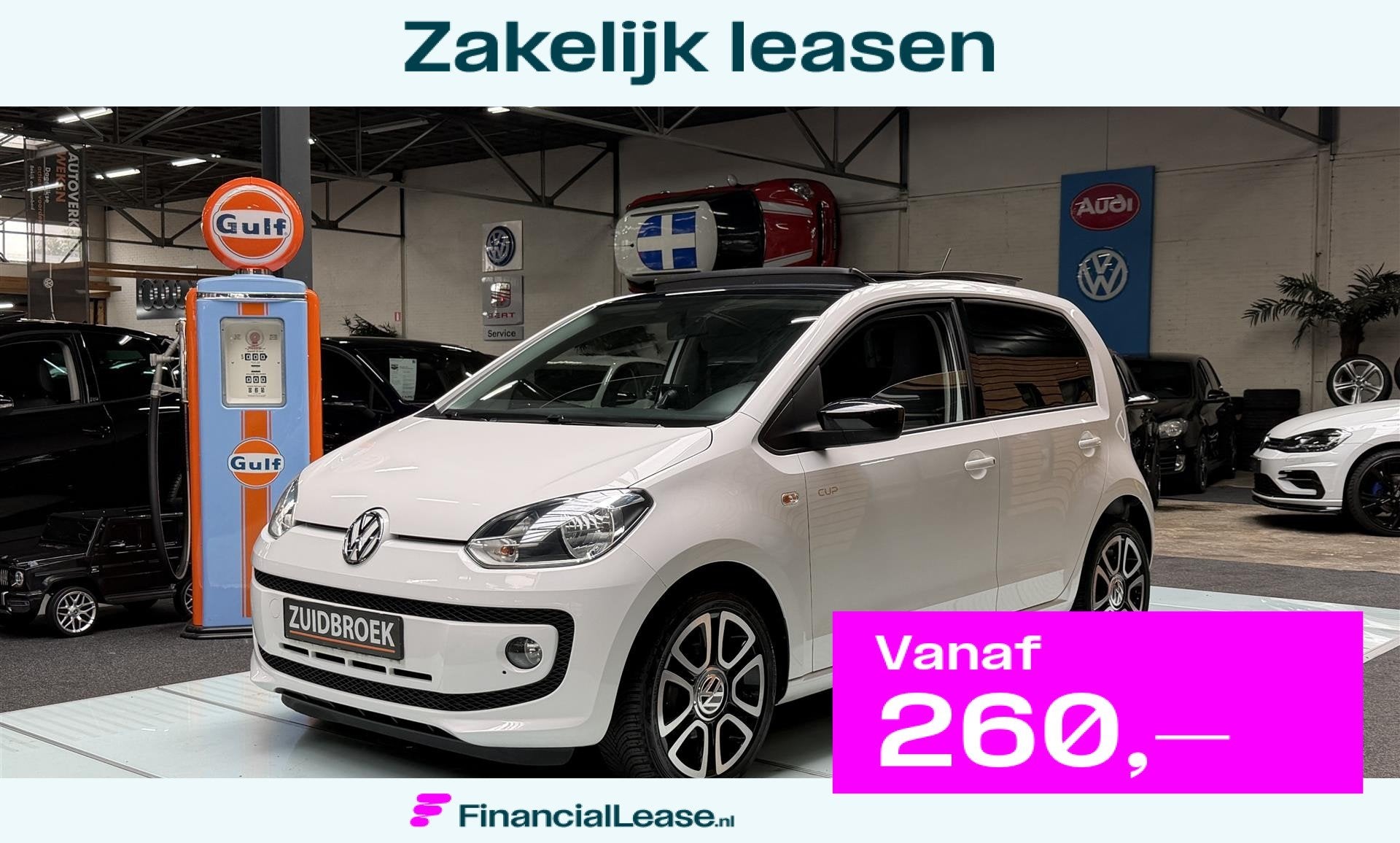 Volkswagen up! 1.0 Cup Up! 63DKM | Pano | Navi | Airco, Gebruikt, Up!, 1290 kg, 60 pk