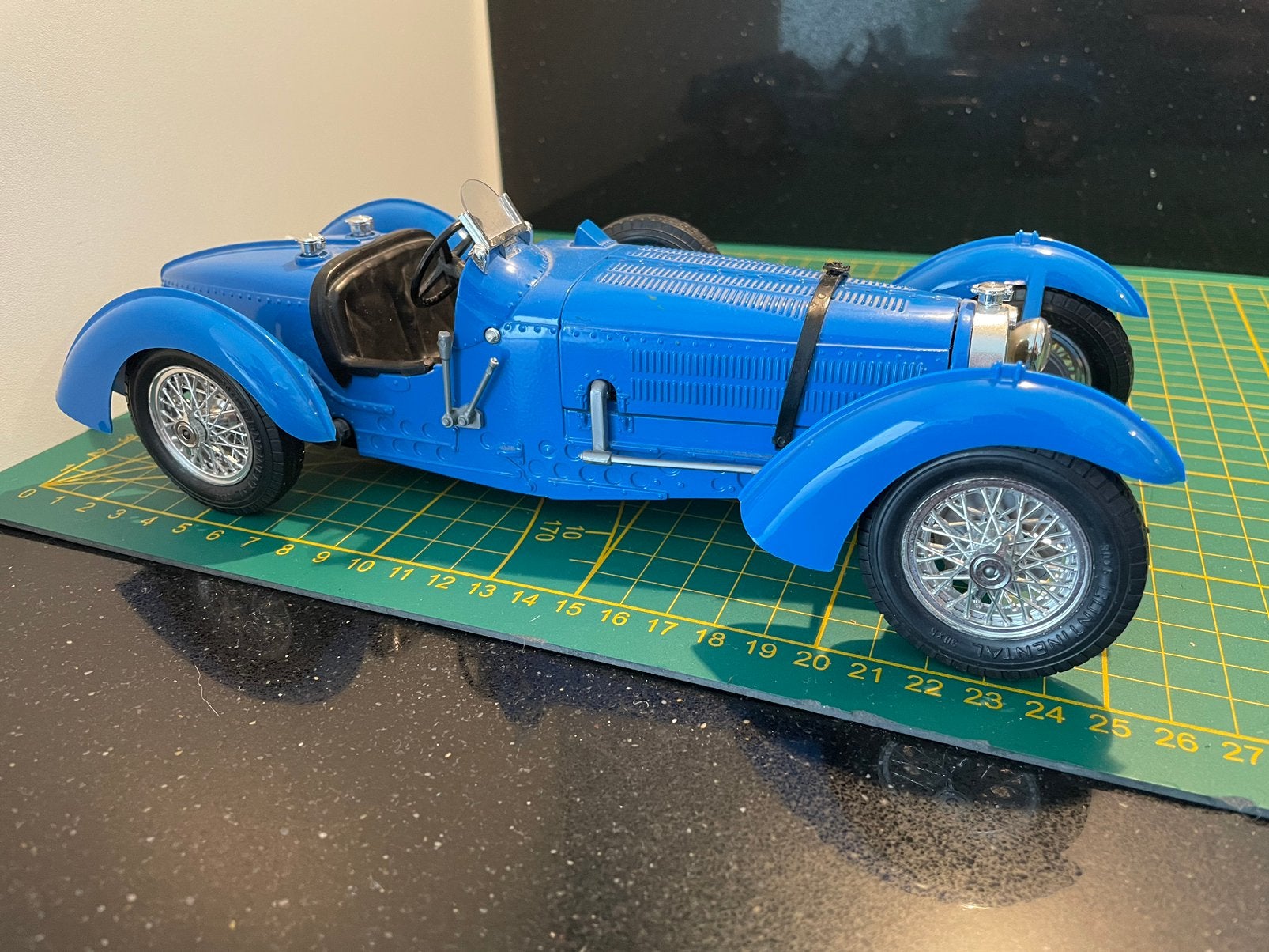 Bugatti type 59 (1934) 305 Bburago 1/18 blauw, Ophalen of Verzenden, Zo goed als nieuw, Bburago