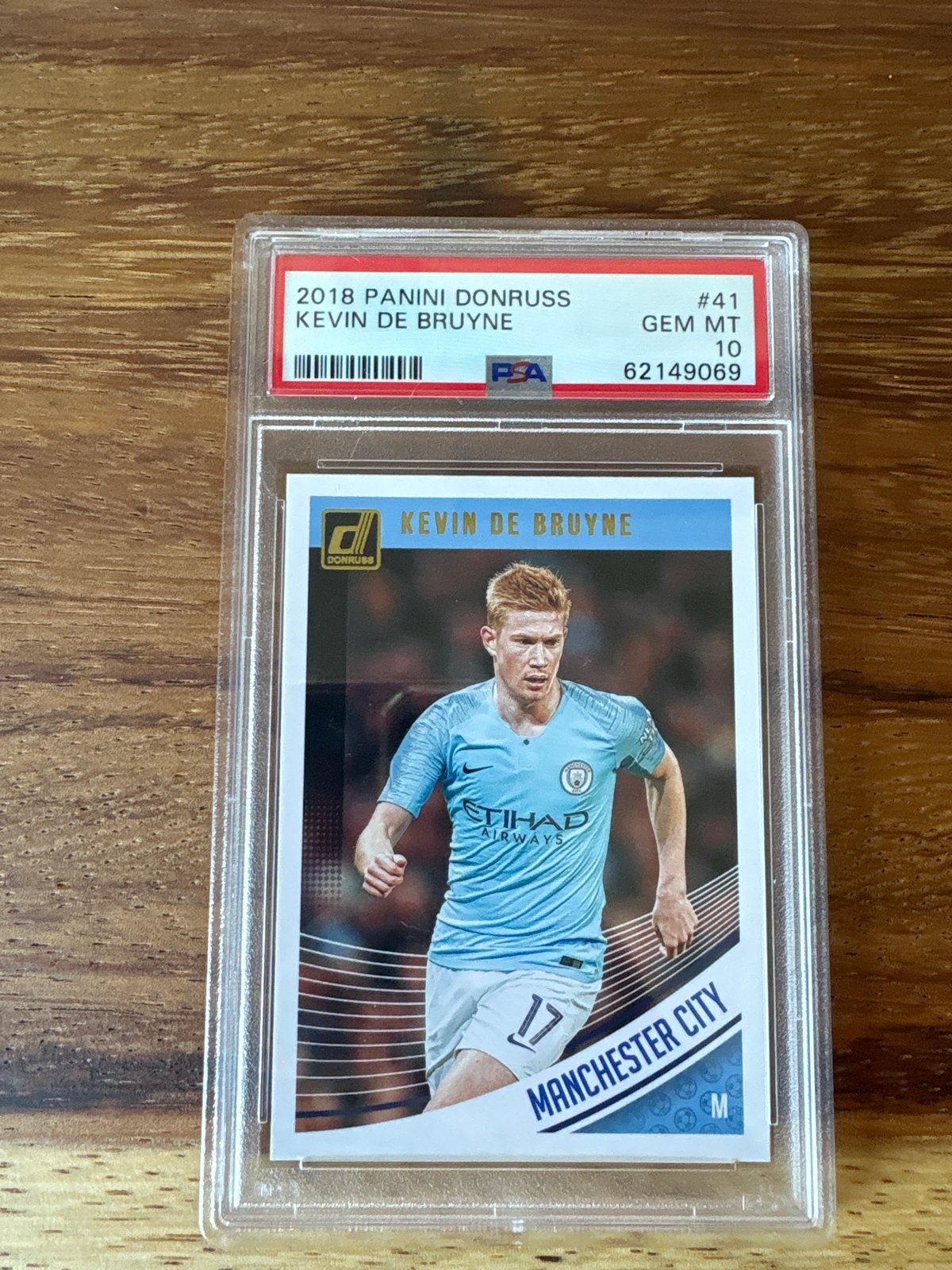Kevin De Bruyne 2018 Panini Donruss PSA 10 Gem MT #41, Ophalen of Verzenden, Nieuw, Buitenlandse clubs, Spelerskaart
