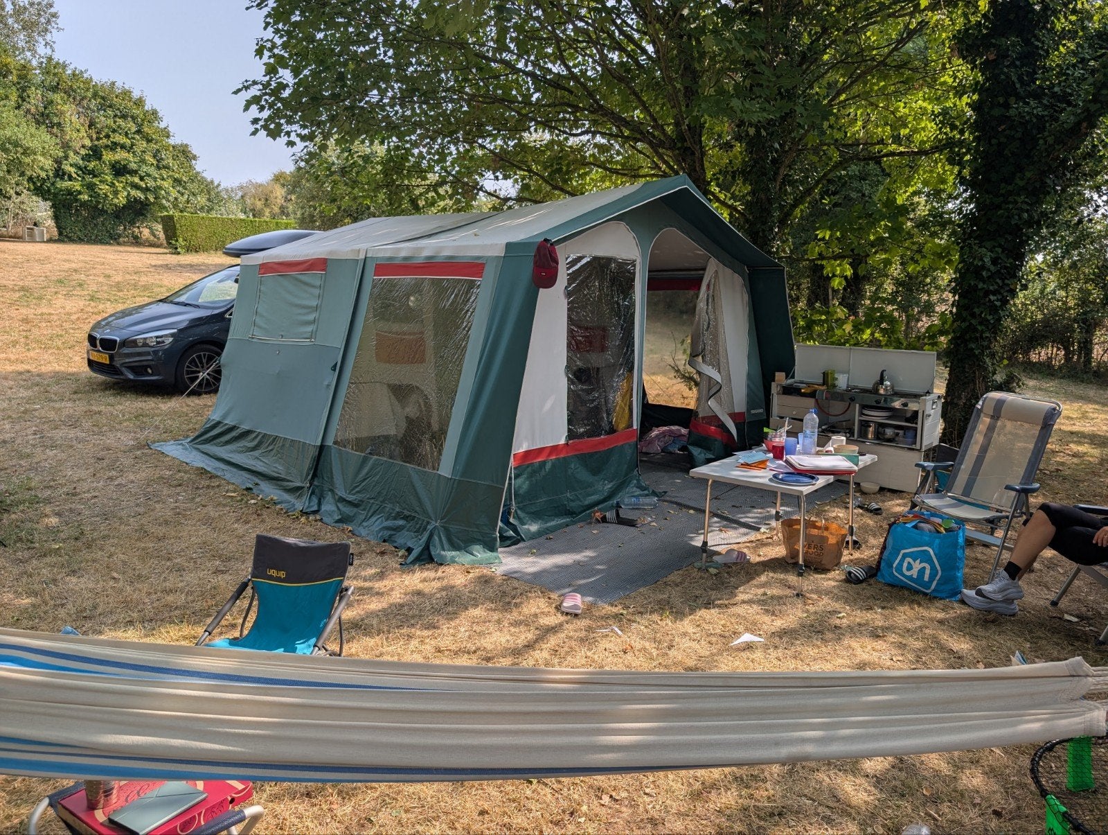 Trigano Chantilly GL vouwwagen 6p compleet en kampeerklaar, Caravans en Kamperen, Ophalen, Gebruikt