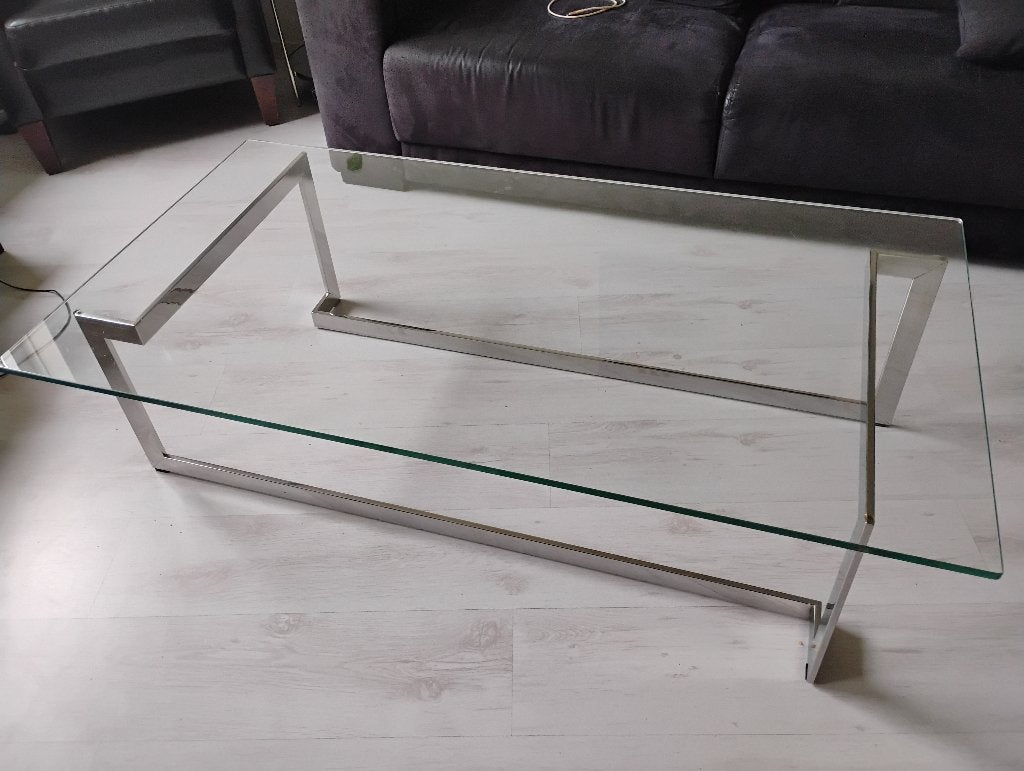 Glazen tafelblad of tafel om op te knappen, Ophalen, Gebruikt, 100 tot 150 cm, 50 tot 100 cm