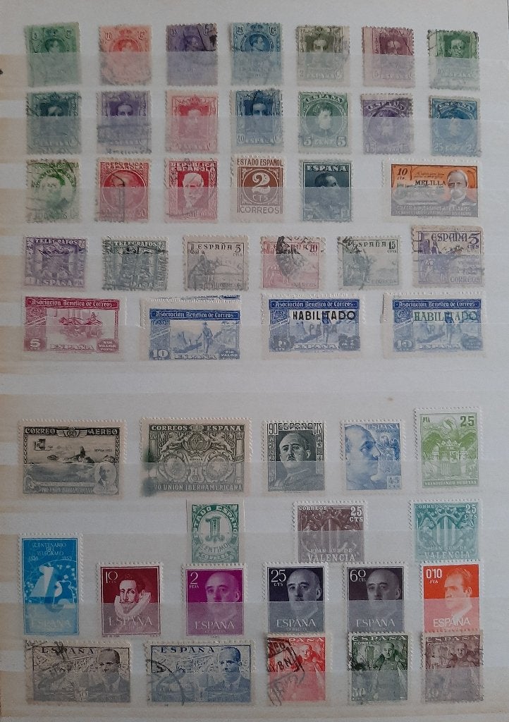 4 Kaarten Oude Klassieke Postzegels Spanje Nr. 4 Gestempeld, Postzegels en Munten, Ophalen, Gestempeld