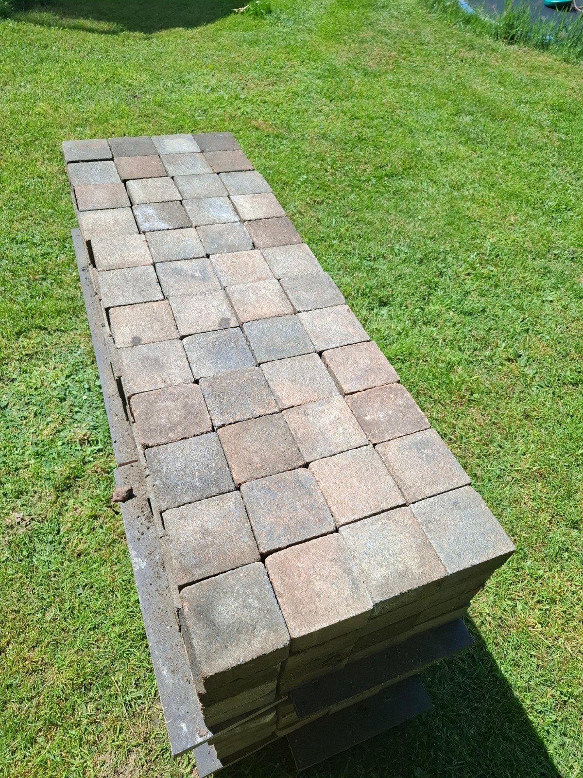 Gebruikte getrommelde sierbestrating ca 13m2, Tuin en Terras, Ophalen, Gebruikt, Klinkers, 10 m² of meer