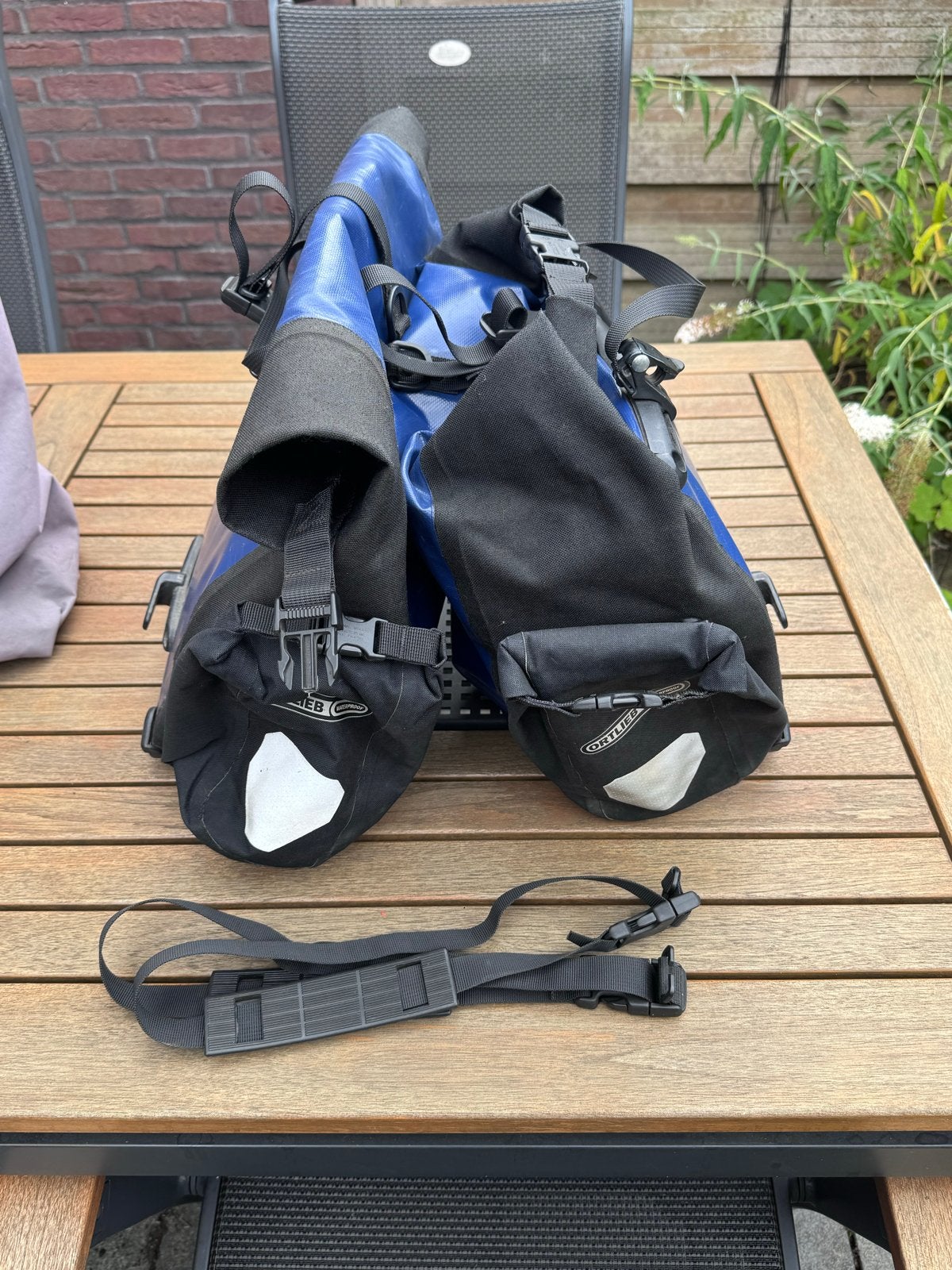 Ortlieb back-roller classic (blauw) met extra tasjes, Ophalen, Gebruikt