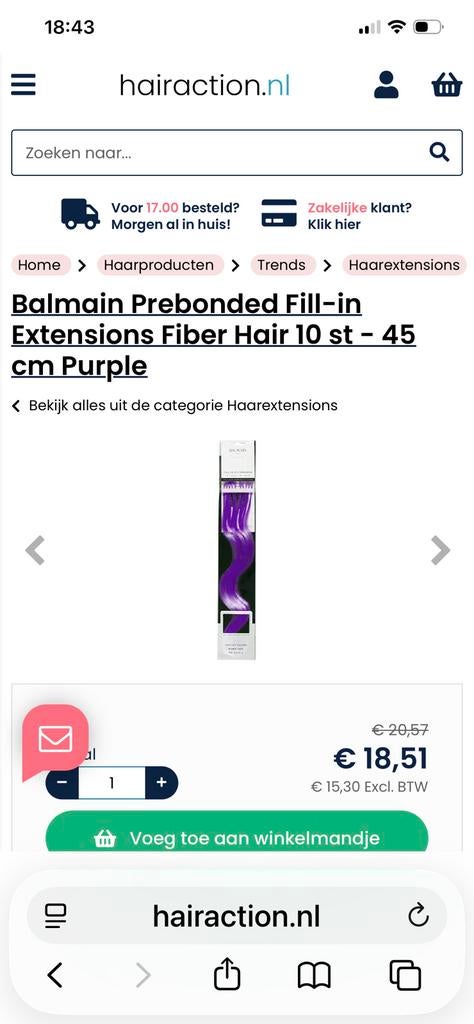 Balmain extensions, Ophalen of Verzenden, Nieuw
