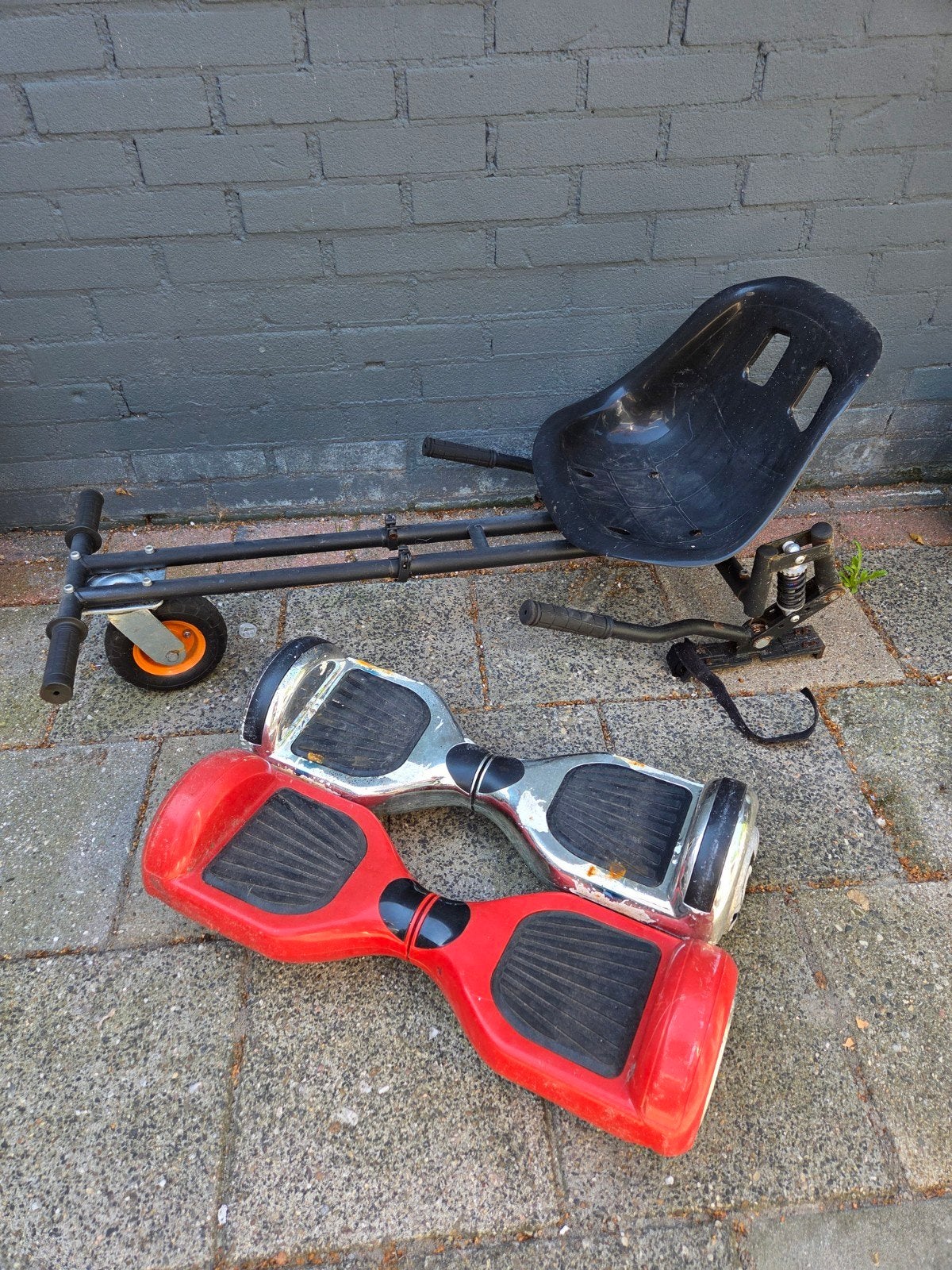 Hoverboard met zitje - Rood en Zilver, Ophalen, Gebruikt, Overige typen