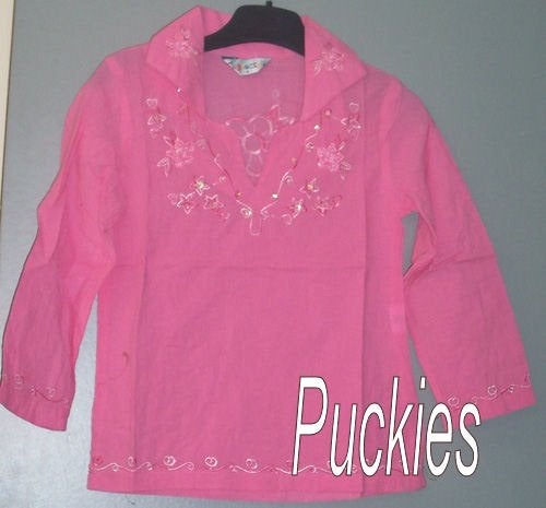 Maat 122 Roze blouse Blackcat NIEUW (7452) a, Meisje, Nieuw, Shirt of Longsleeve, Blackcat