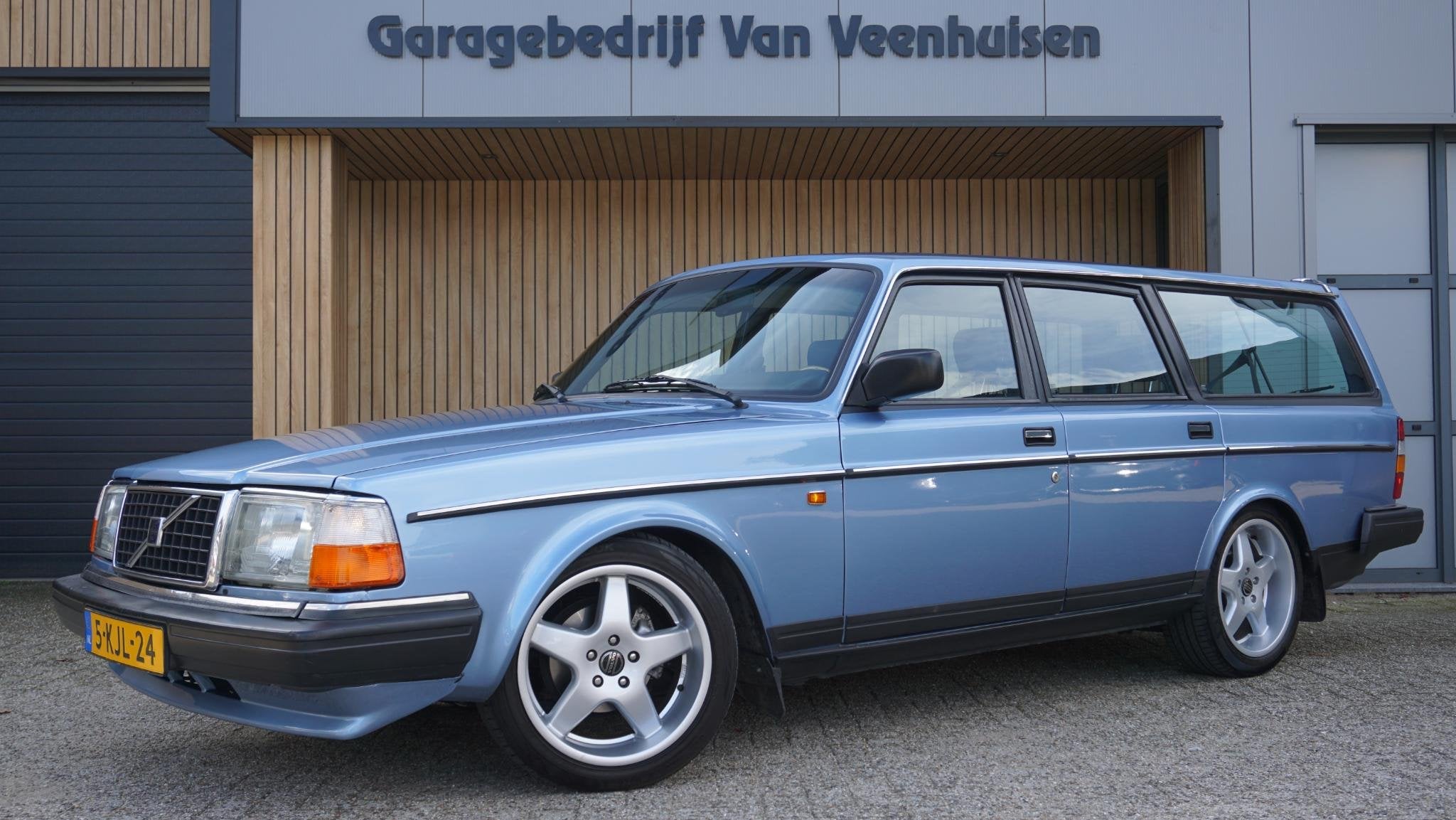 Volvo 240 245 2.3 Turbo 250PK B230FK Leder Airco 17inch Eike, Gebruikt, 4 cilinders, Blauw, Leder
