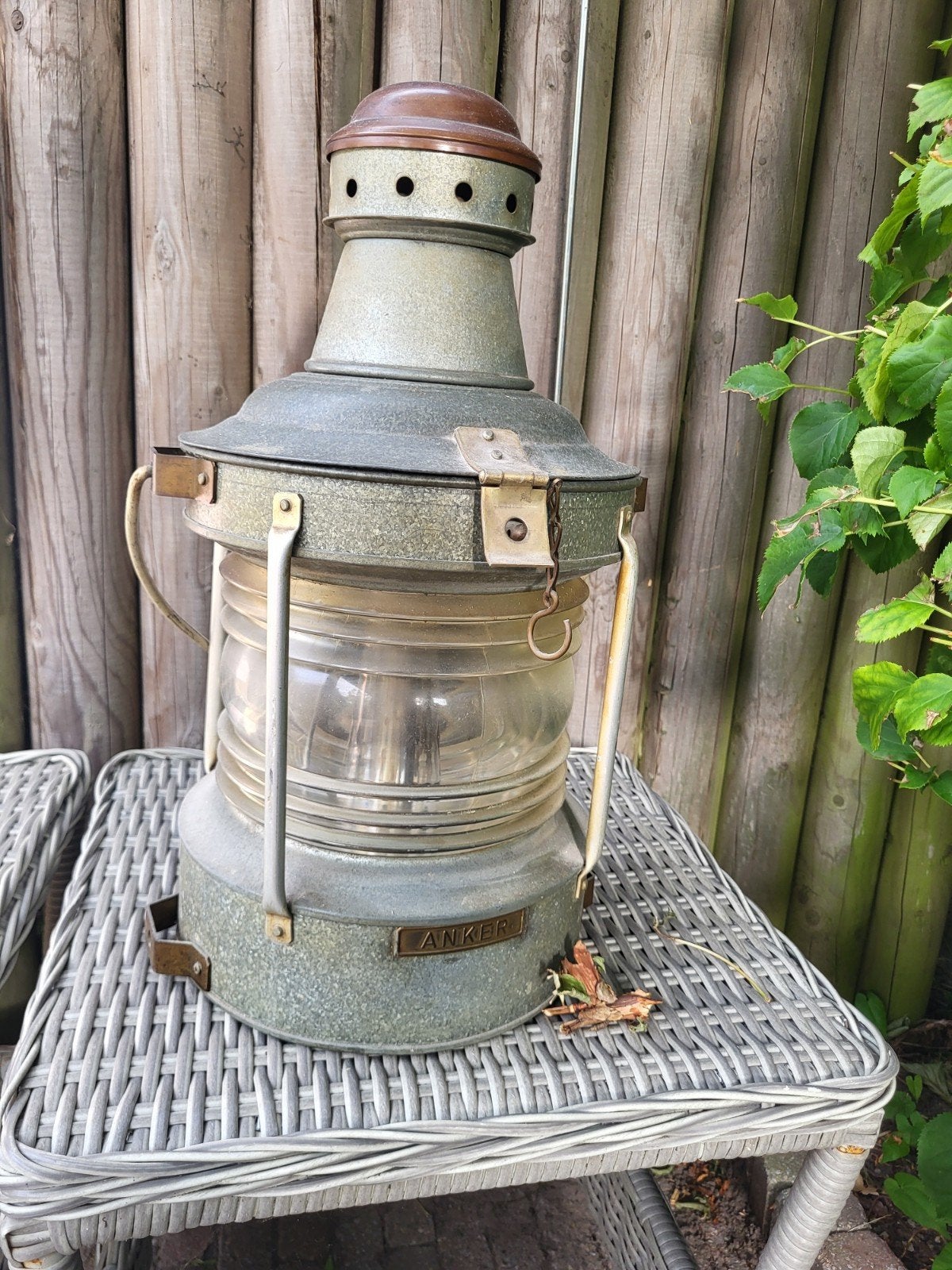 Antieke scheepslamp 'Anker' - Maritieme decoratie, Ophalen