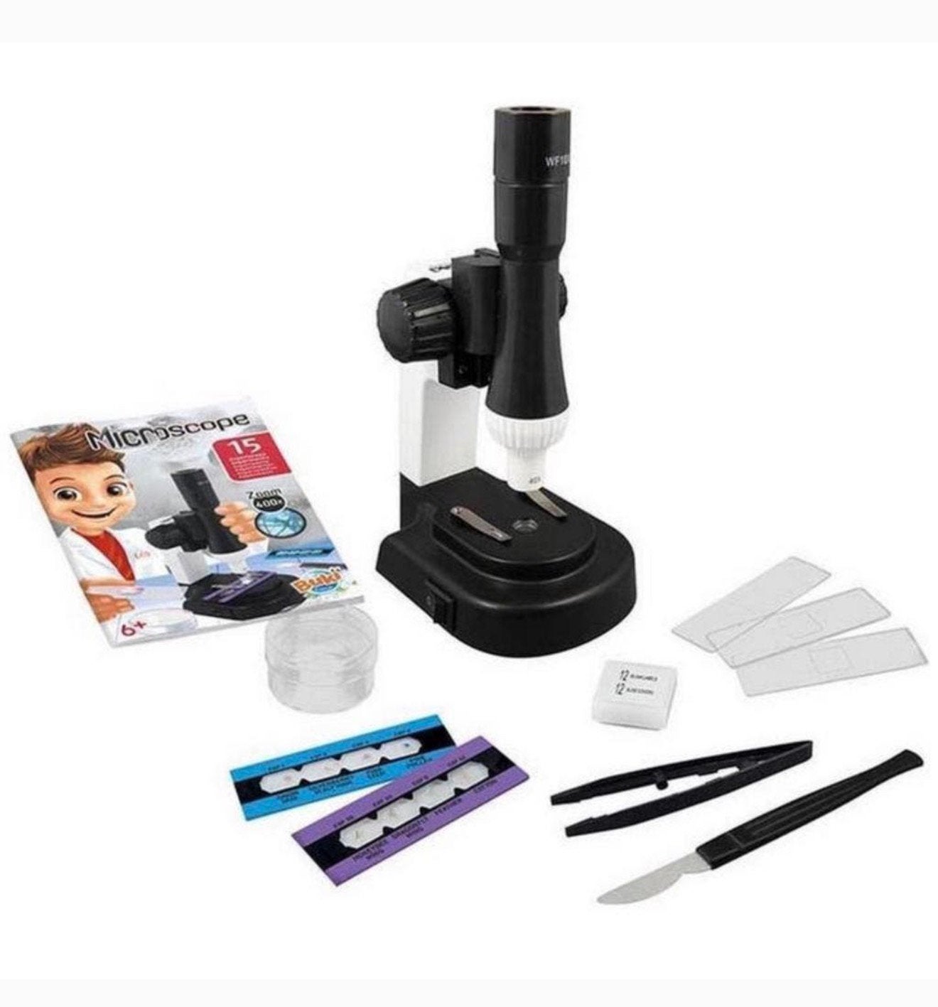 BUKI Kinder Microscoop 400x zoom – 15 Experimenten – Nieuw, Nieuw, Ophalen of Verzenden, Knutselen, H