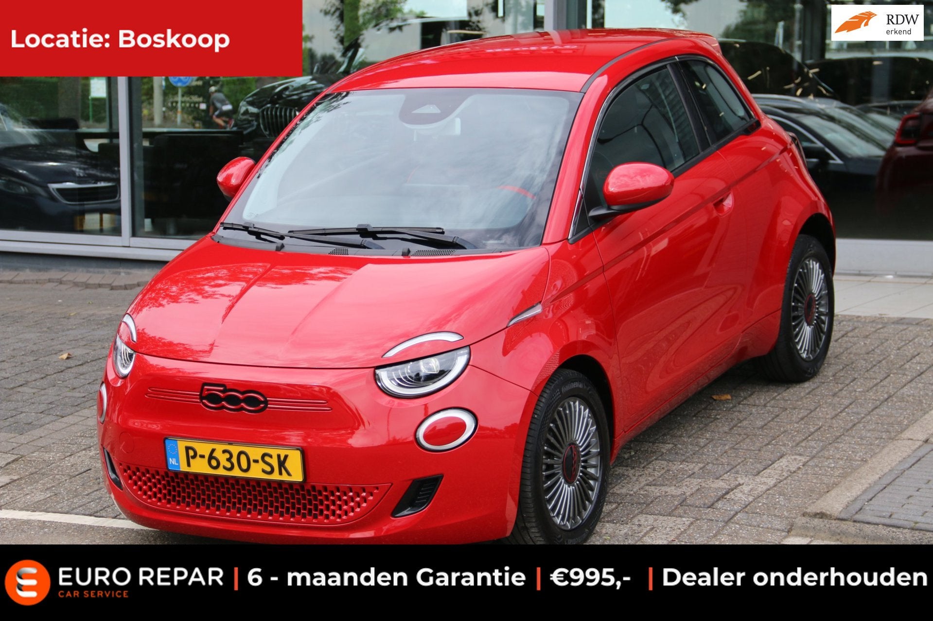 Fiat 500 RED 42 kWh SOH 92,8%, Dealer onderhouden, 118 pk, 4 stoelen, Origineel Nederlands