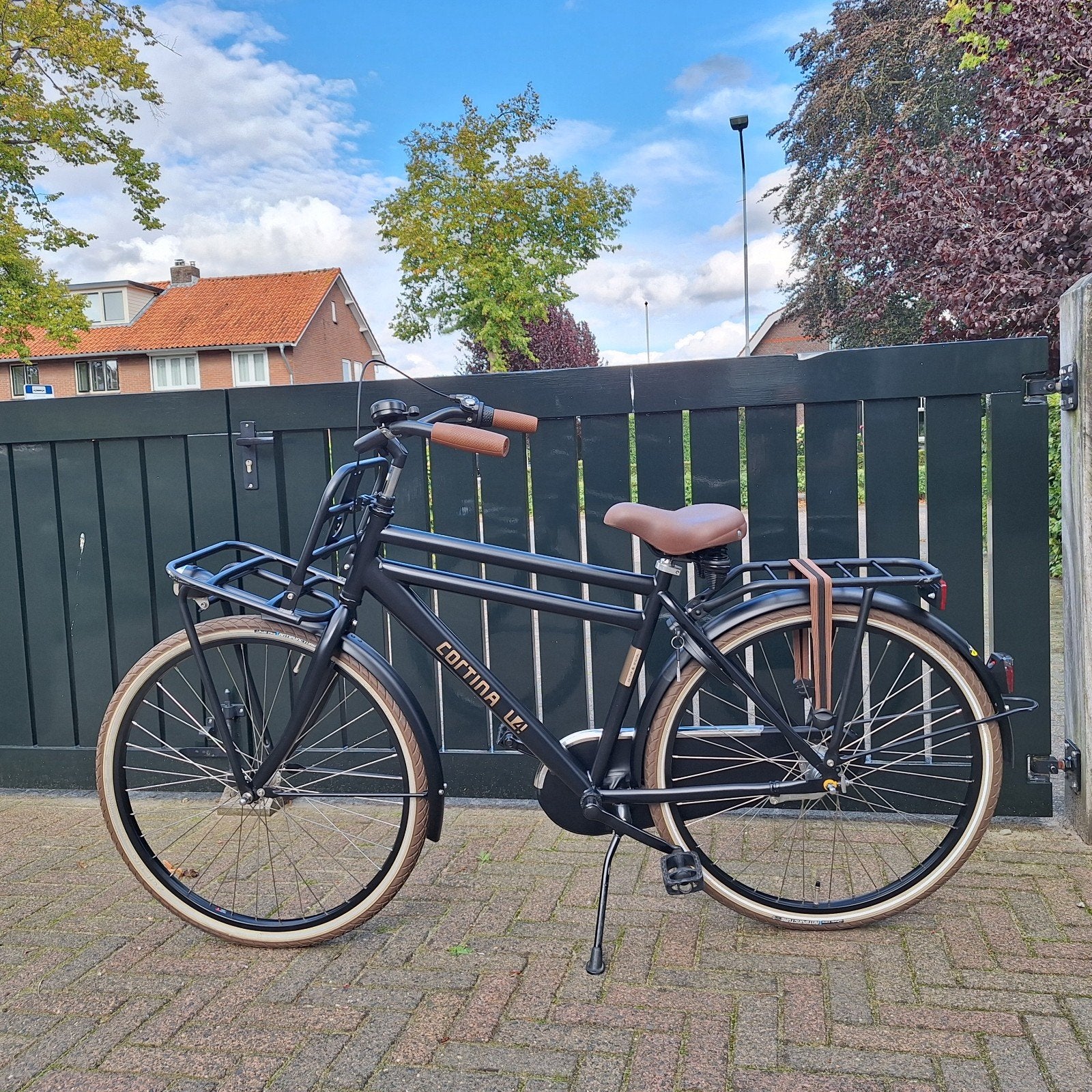Cortina U4 Transportfiets Jongens 26 inch Zwart, Gebruikt, Versnellingen, Minder dan 49 cm, Trommelrem