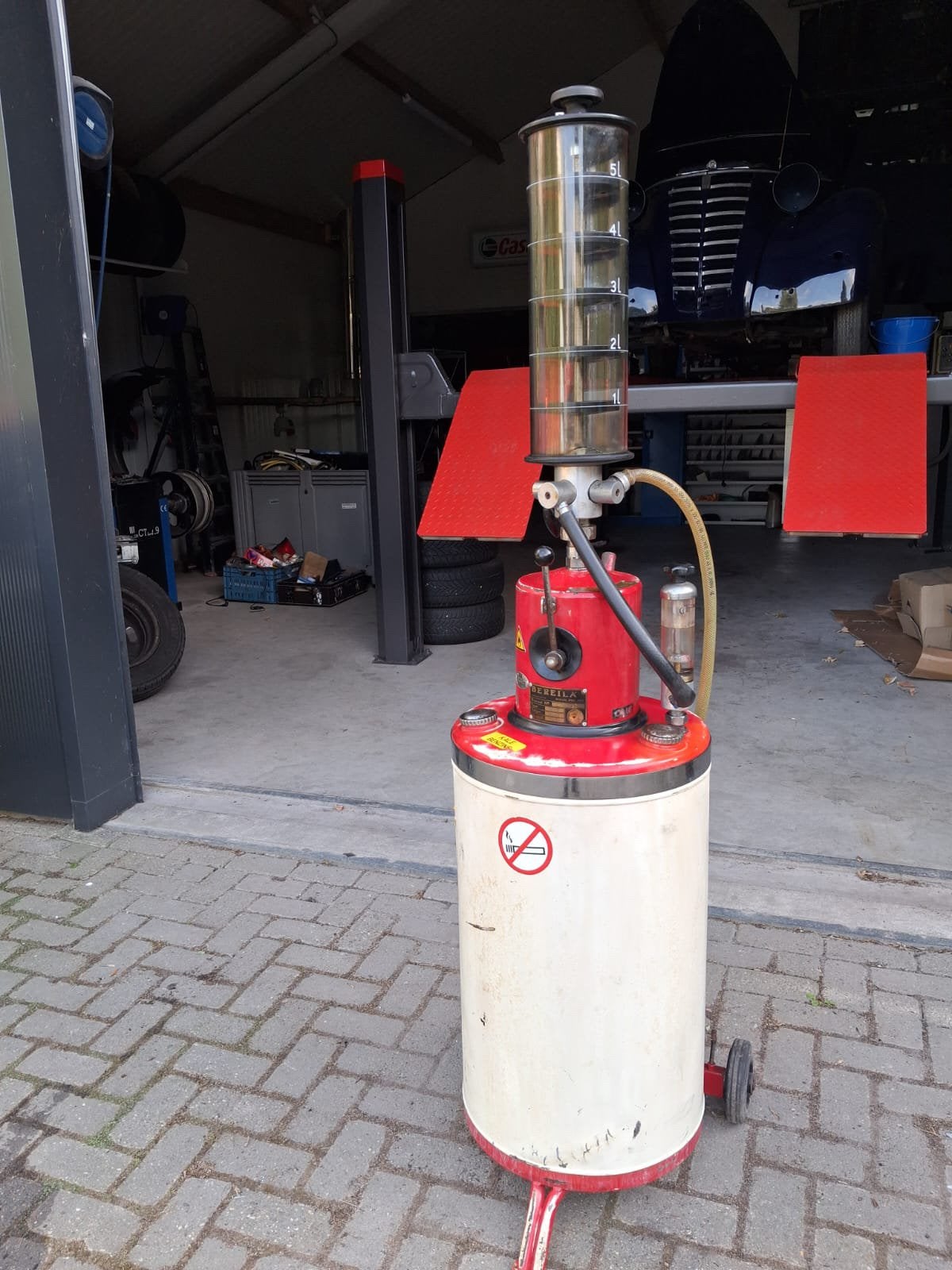 Benzine pomp mengsmering opknapper, Verzamelen, Automaten | Overige, Ophalen, Gebruikt