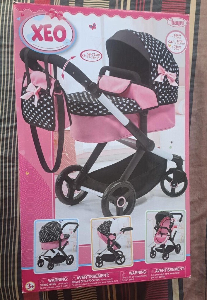XEO Doll Stroller - black/pink, Ophalen, Nieuw, Overige typen