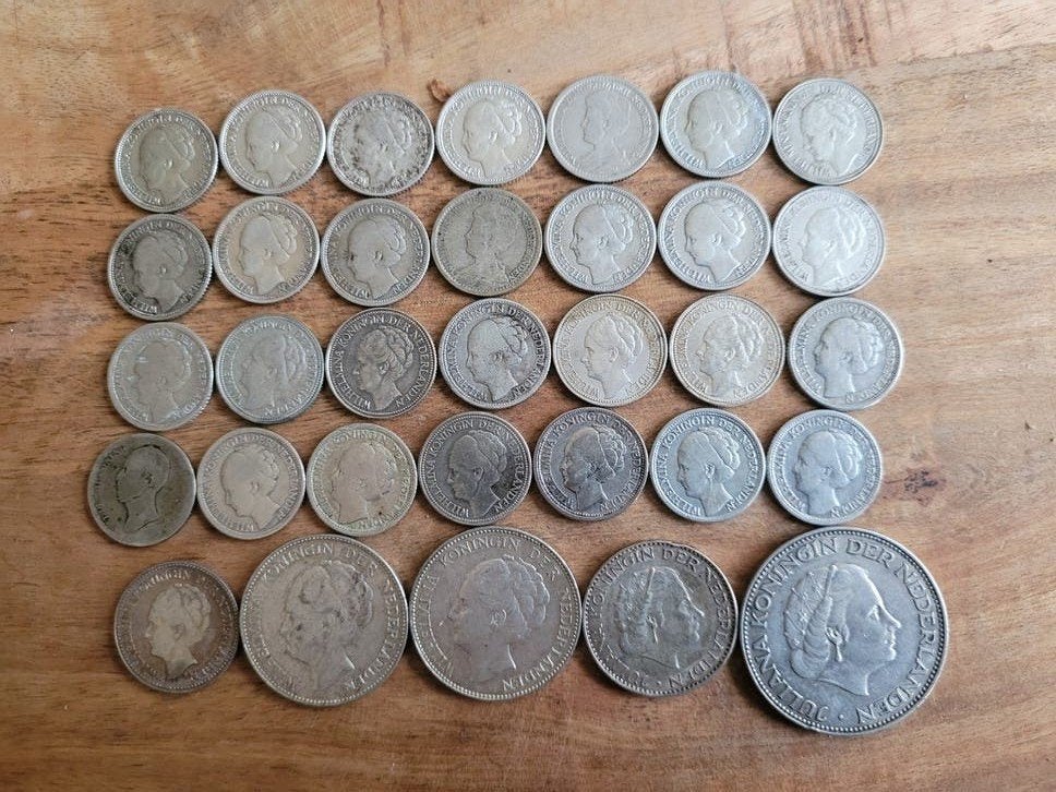 Nederlandse zilveren munten, Postzegels en Munten, Ophalen, Nederland, Munten