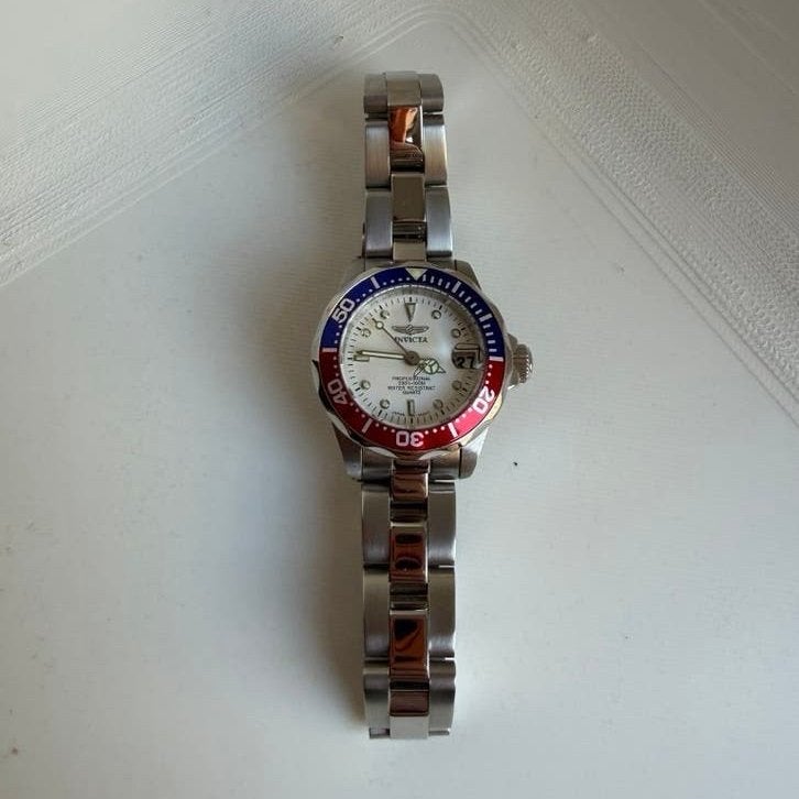 Invicta Pro Diver 8940 dameshorloge staal Pepsi-bezel, Overige merken, Staal, Staal, Verzenden