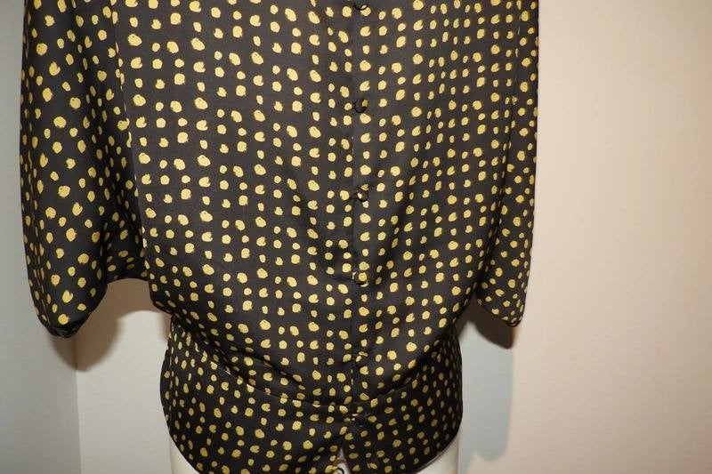 Natan zijde achtige top mooi geel printje knopen rug BE 38, Kleding | Dames, Verzenden, Geel, Zo goed als nieuw, Lange mouw