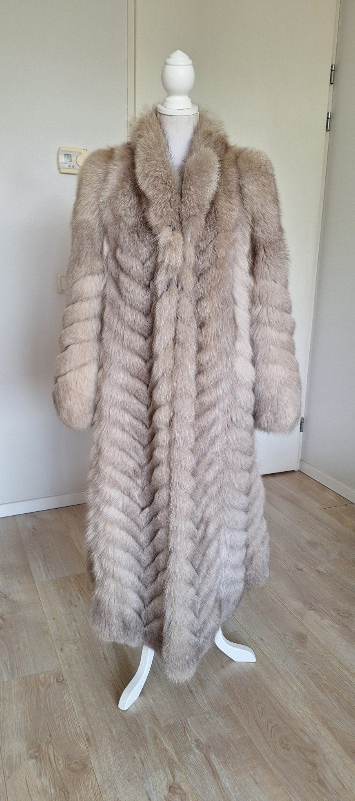 bontjas blauwvos maat M, Ophalen of Verzenden, Gedragen, Maat 38/40 (M), Overige kleuren
