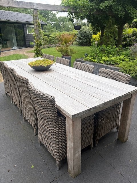 Tuintafel, Tuin en Terras, Tuintafels, Ophalen, Gebruikt, Rechthoekig, Hout