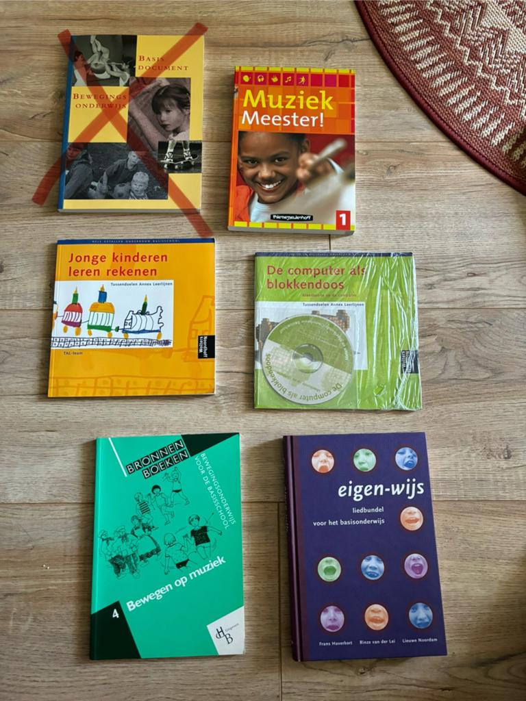 5 nieuwe PABO boeken o.a. muziek: Eigeneijs, rekenen, Ophalen of Verzenden, Beta, Nieuw, HBO