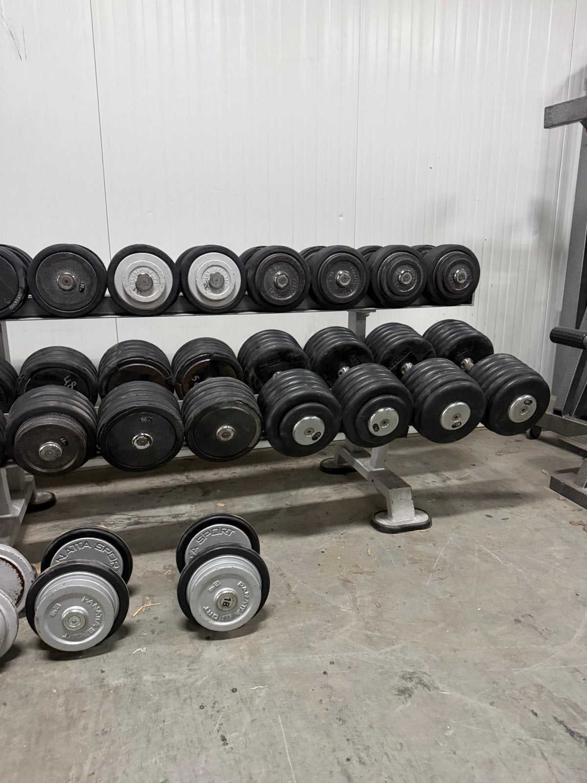 Panatta 4 t/m 60 kg dumbells / gewichten / dumbellrek / gym, Ophalen, Benen, Gebruikt, Onbekend