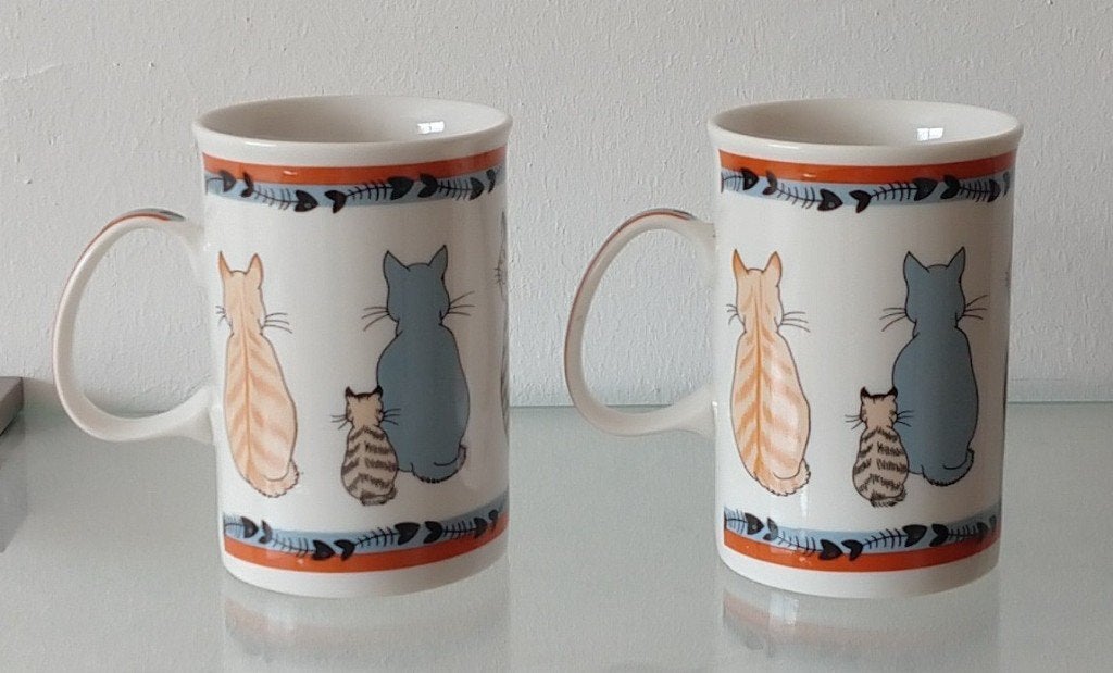 bekers visgraten katten design, volgnr 13, Overige typen, Nieuw, Ophalen of Verzenden, Overige stijlen