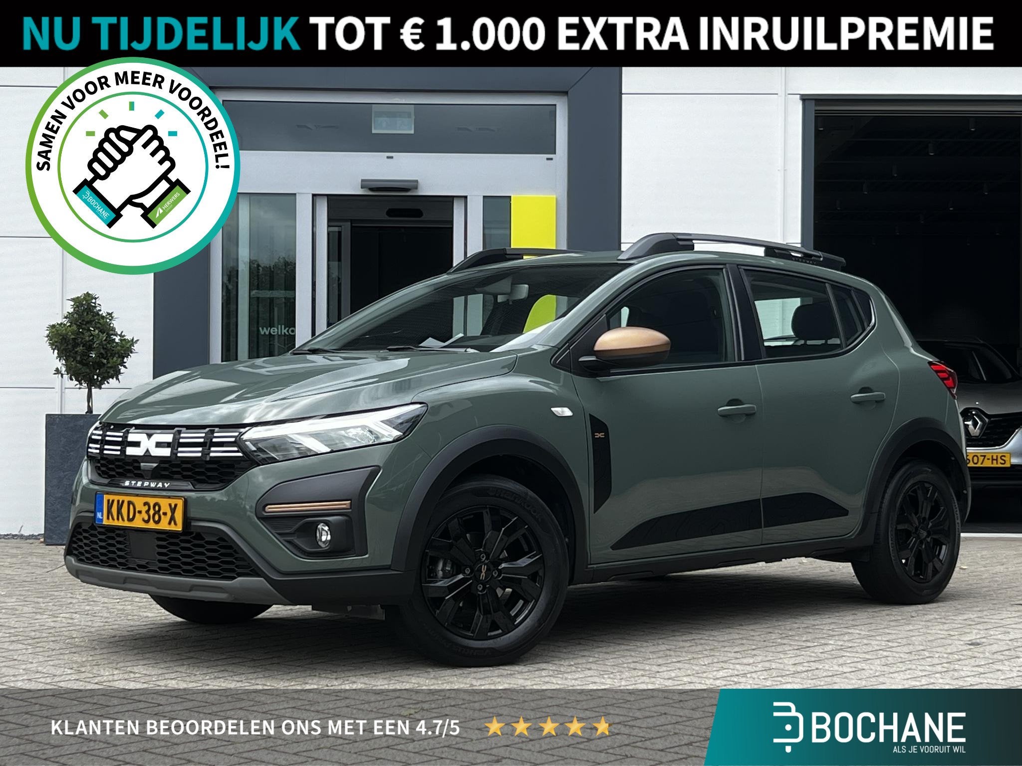 Dacia Sandero Stepway 1.0 TCe 90 Extreme | Automaat | Schuif, Auto's, Dealer onderhouden, Stof, Met garantie (alle), 91 pk