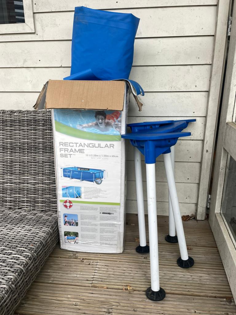 Intex opbouw zwembad 2.20 x 1.50 x 0,50, Tuin en Terras, Zwembaden, Ophalen, Gebruikt, Minder dan 80 cm, Minder dan 200 cm