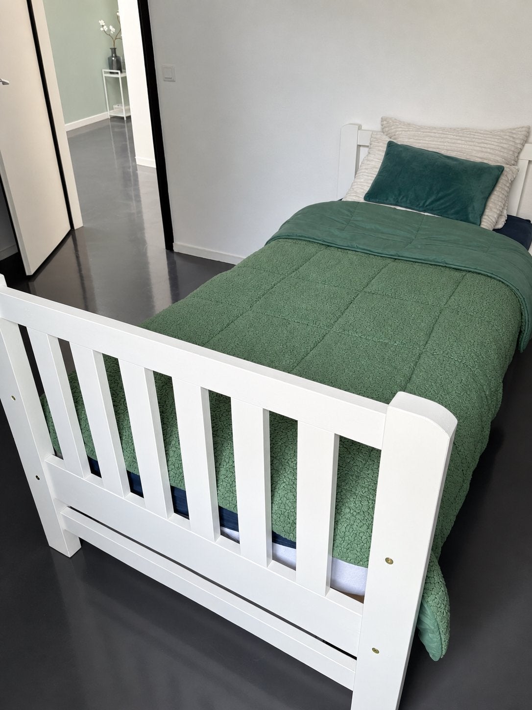1 persoons bed 90x200, Kinderen en Baby's, 85 tot 100 cm, Gebruikt, 180 cm of meer, Ophalen
