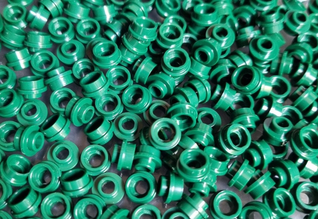 lego 1x1 round plate with open stud, Dark green, Kinderen en Baby's, Speelgoed | Duplo en Lego, Ophalen of Verzenden, Nieuw, Losse stenen