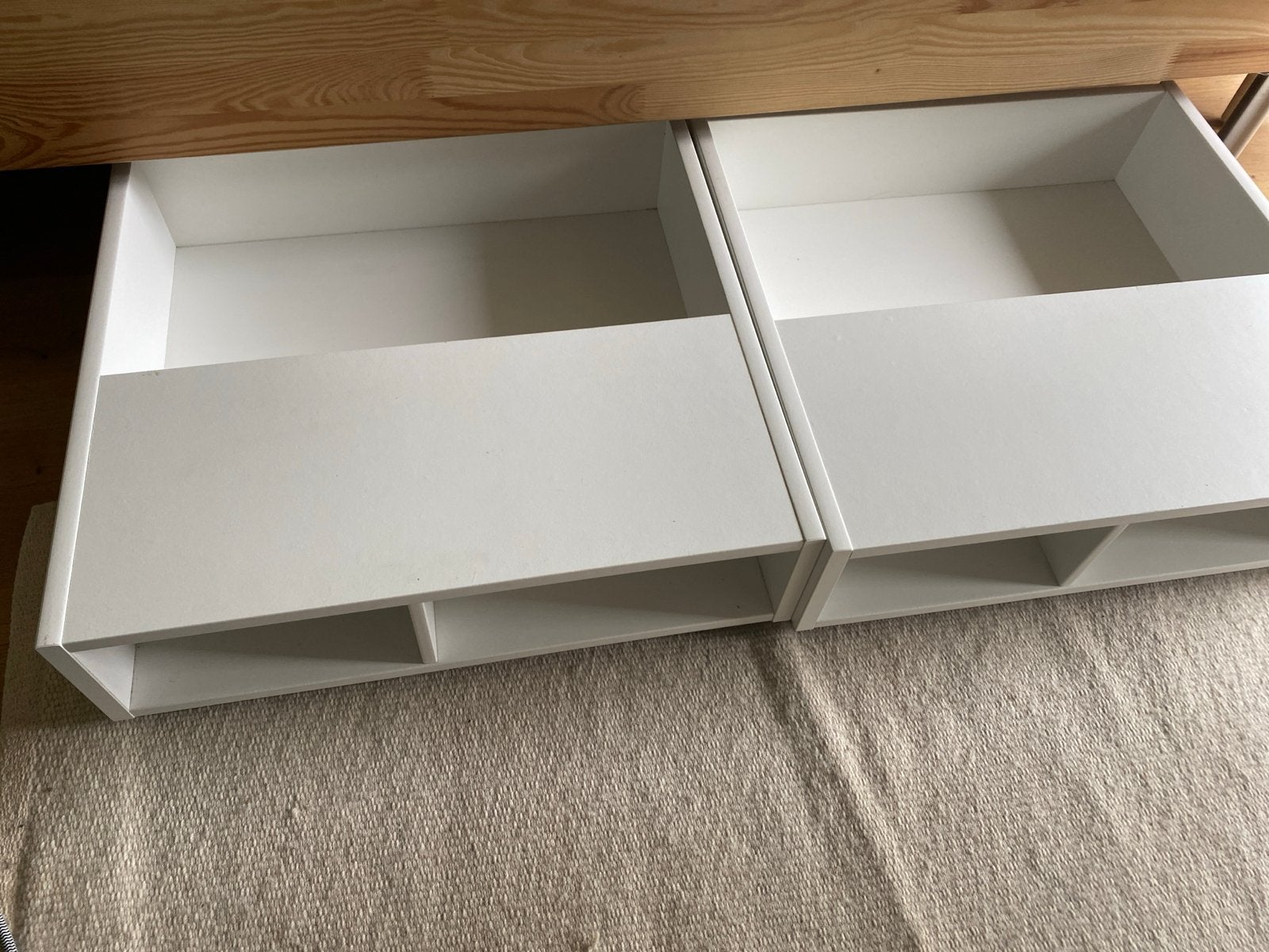 Twee stuks IKEA FREDVANG Bedlade met opbergvakken, Ophalen, Overige materialen, Gebruikt, Wit
