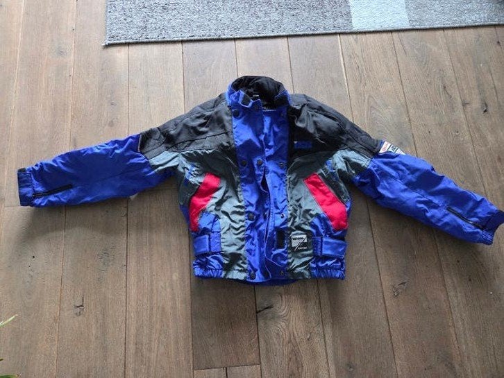 IBS Crusader Motorjas Textiel Blauw/Zwart/Rood Maat DL, Motoren, Ophalen, Tweedehands, Dames, Jas | textiel