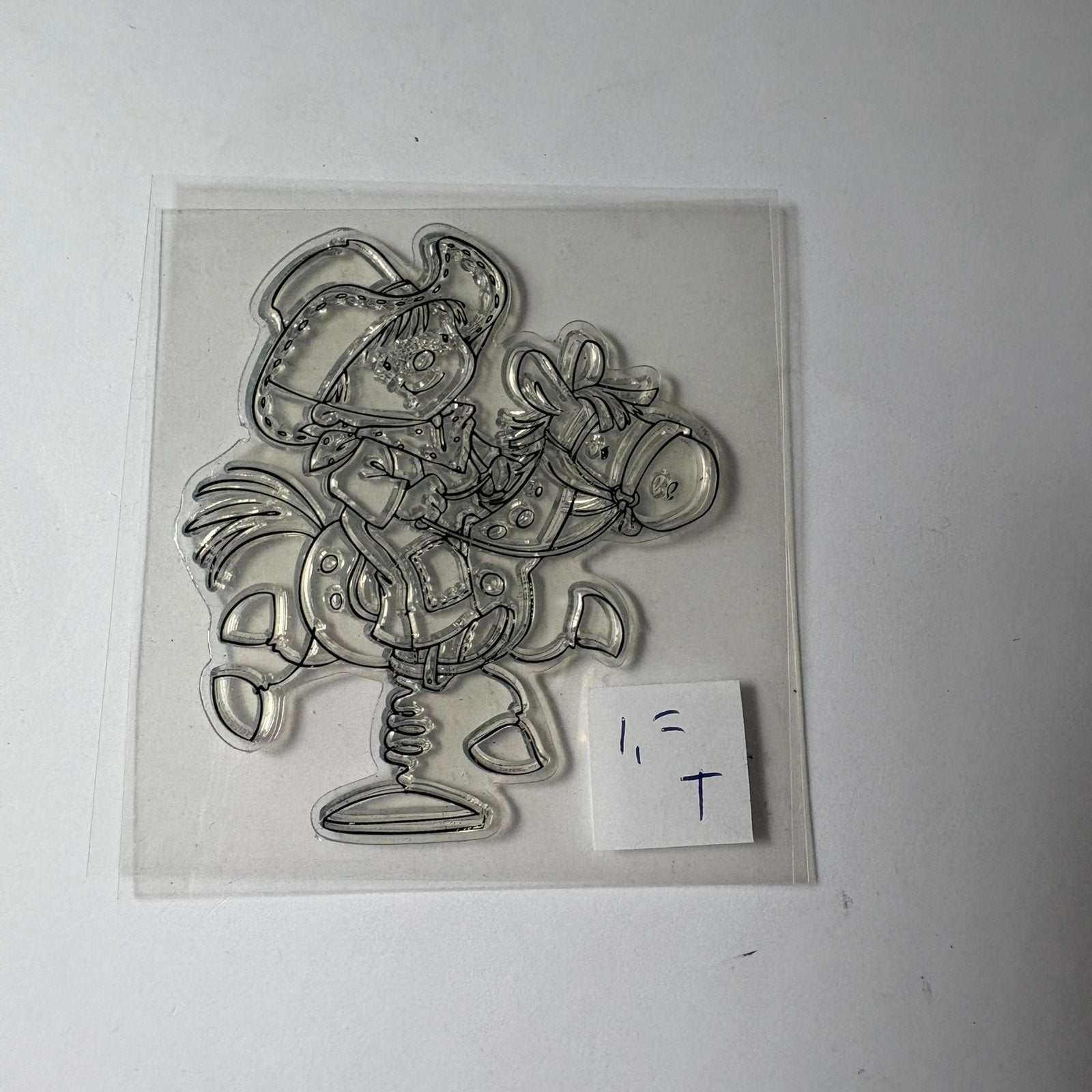 Stempel marianne design jongen op paard, Hobby en Vrije tijd, Stempelen, Ophalen of Verzenden, Zo goed als nieuw, Clearstamp